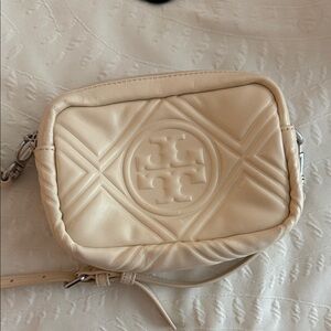 Tory Burch Ivory Quilted Crossbody Bag